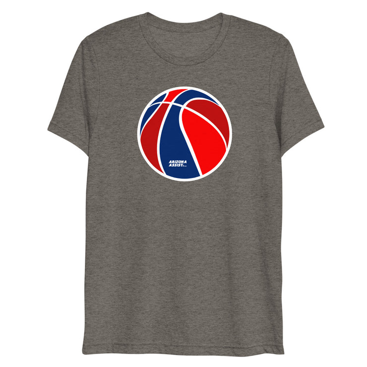 Red & Blue Basketball: Tri-Blend T-Shirt