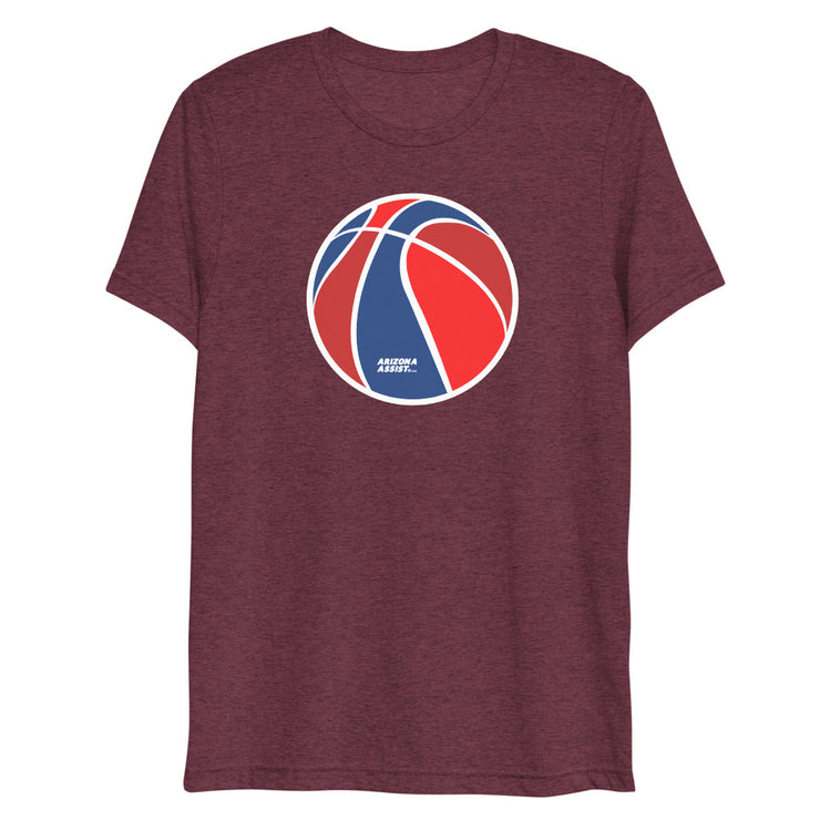 Red & Blue Basketball: Tri-Blend T-Shirt