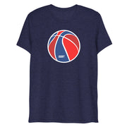 Red & Blue Basketball: Tri-Blend T-Shirt