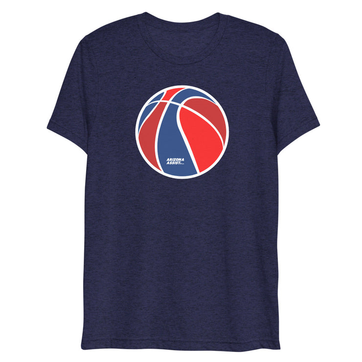 Red & Blue Basketball: Tri-Blend T-Shirt