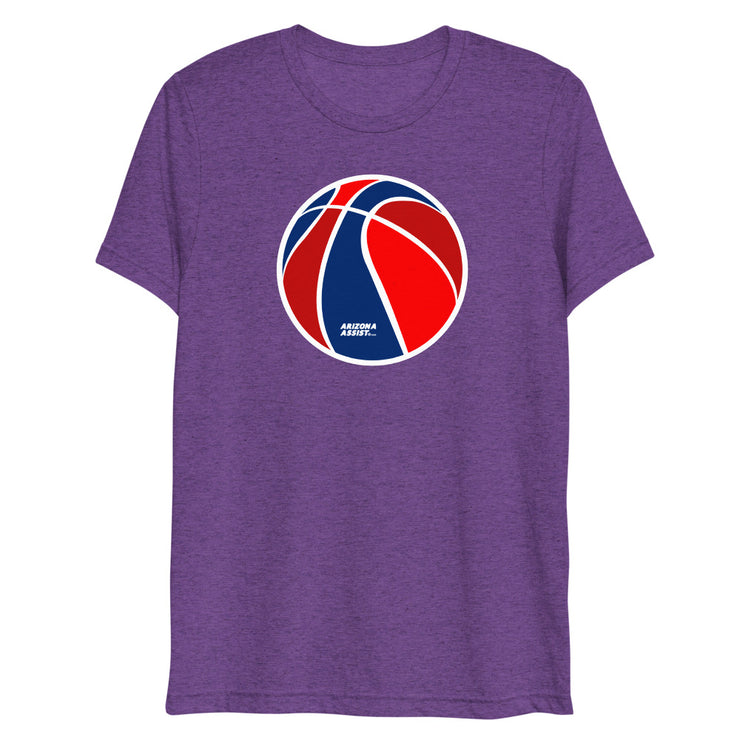 Red & Blue Basketball: Tri-Blend T-Shirt