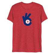 WC Hand Blue & White: Tri-Blend T-Shirt