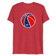 Red & Blue Basketball: Tri-Blend T-Shirt