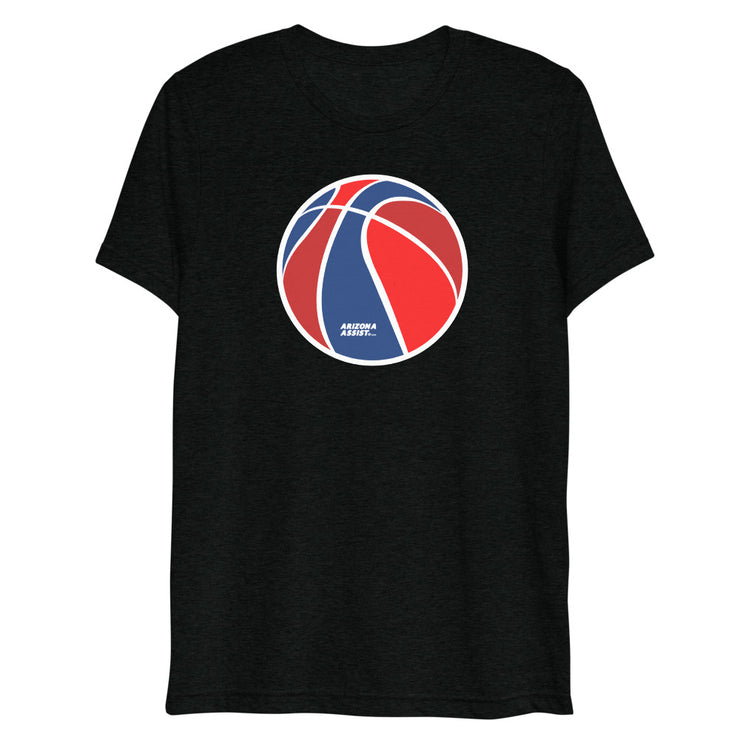 Red & Blue Basketball: Tri-Blend T-Shirt