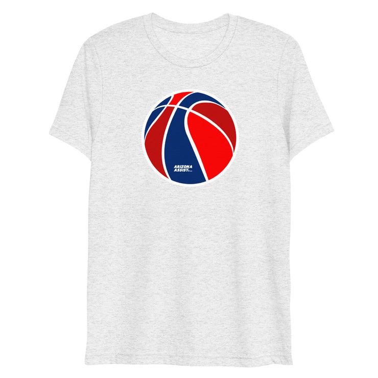 Red & Blue Basketball: Tri-Blend T-Shirt