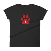 Wildcat Paw Print: Women's Crew Neck T-Shirt