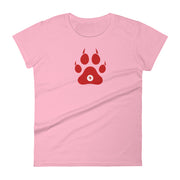 Wildcat Paw Print: Women's Crew Neck T-Shirt