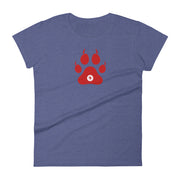 Wildcat Paw Print: Women's Crew Neck T-Shirt