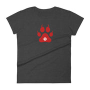Wildcat Paw Print: Women's Crew Neck T-Shirt