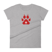 Wildcat Paw Print: Women's Crew Neck T-Shirt